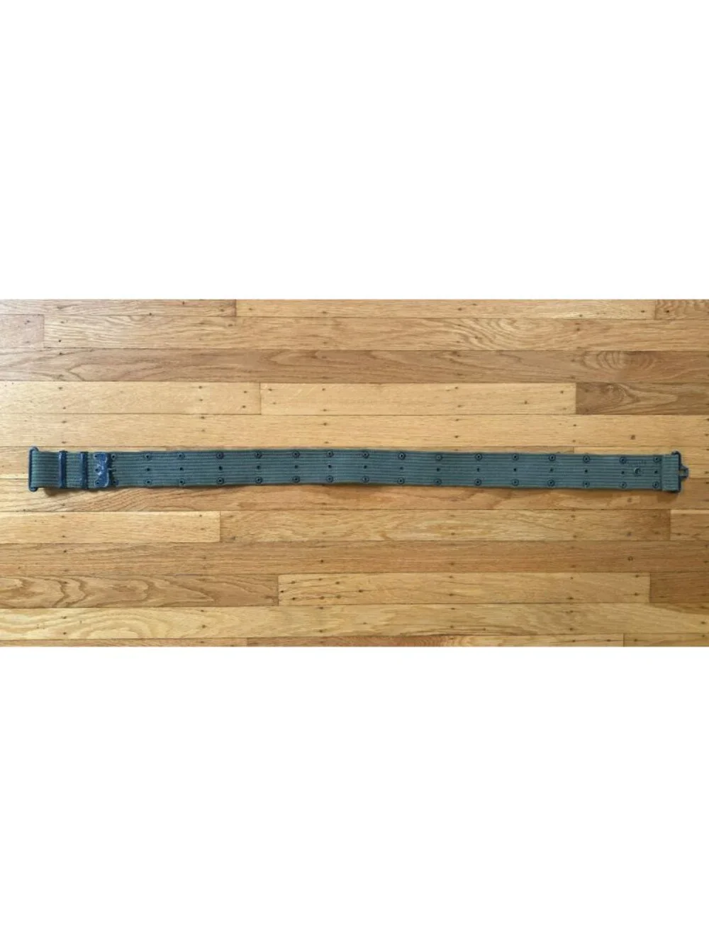Vintage US Army M1936 Pistol Belt WWII Military Olive Drab Adjustable 41-34